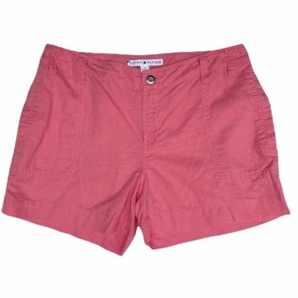 TOMMY Hilfiger Ladies Melon Linen Shorts Size 4